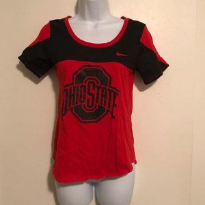 Nike Ohio State Red and Black Vinyl Accent T-Shirt